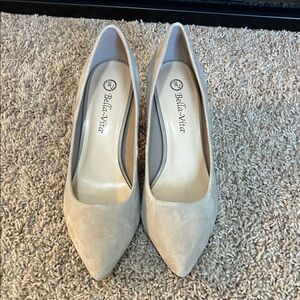 Bella Vita Beige Suede Pointed Toe Heels